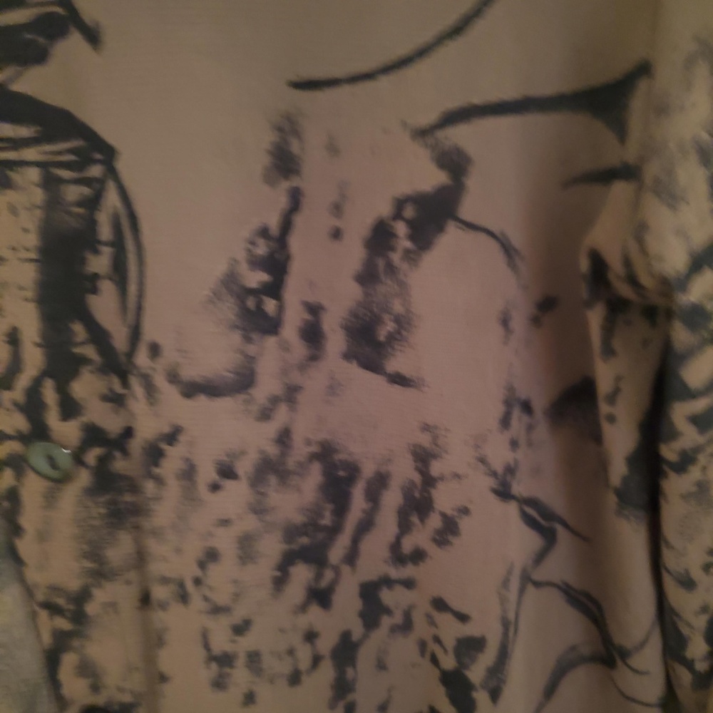 CHICO'S 100% NYLON BUTTON DOWN SHEER SWEATER - SIZE 3 (US L) - Picture 4 of 7